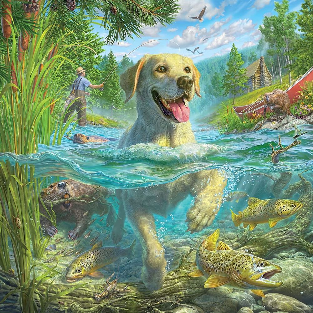 Mark Fredrickson Lets Fish! - Ceaco puzzle collectible - Main Image 1