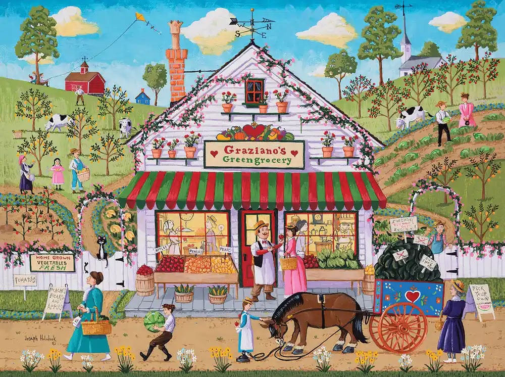 Graziano’s Greengrocery - Bits And Pieces puzzle collectible [Barcode 192949046628] - Main Image 2