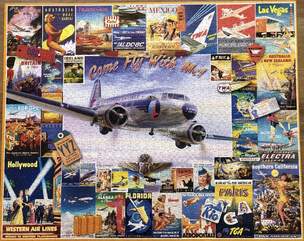 Come Fly With Me[KEEPER] - White Mountain Puzzles puzzle collectible [Barcode 724819256129] - Main Image 2