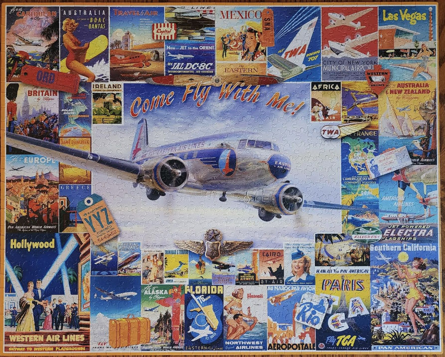 Come Fly With Me[KEEPER] - White Mountain Puzzles puzzle collectible [Barcode 724819256129] - Main Image 3