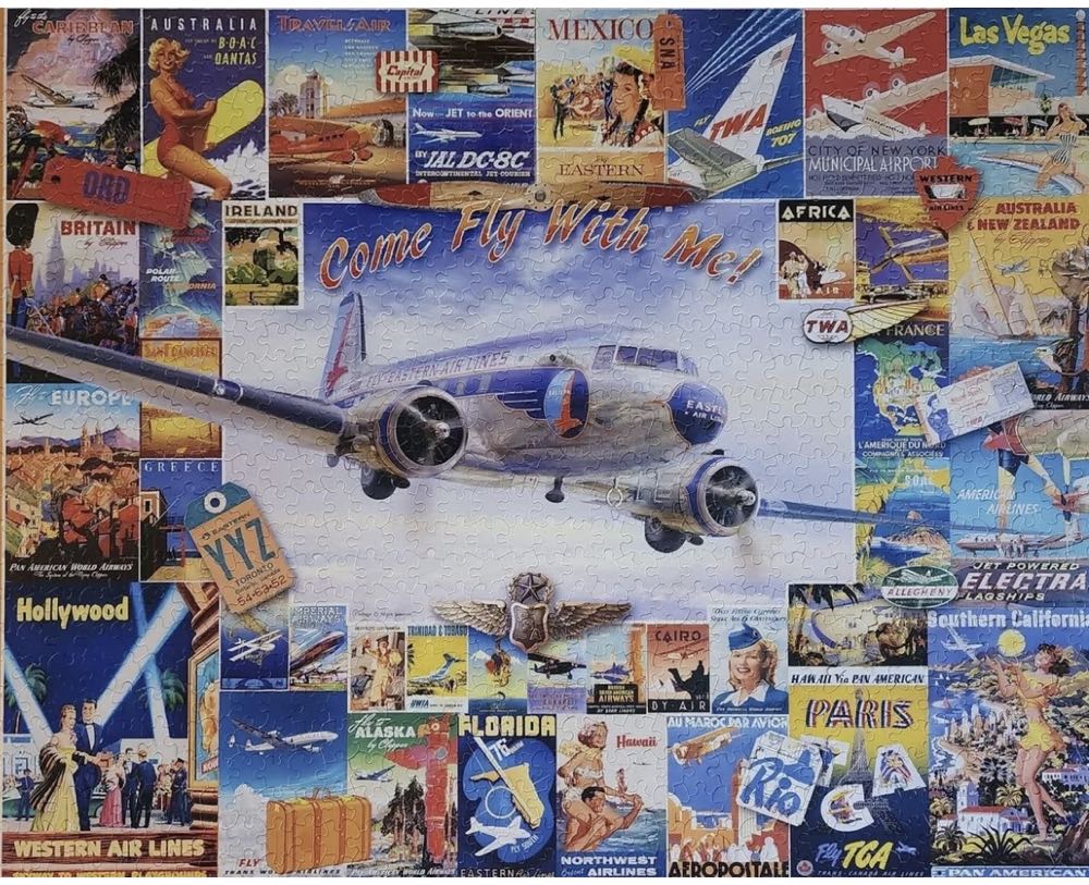 Come Fly With Me[KEEPER] - White Mountain Puzzles puzzle collectible [Barcode 724819256129] - Main Image 4