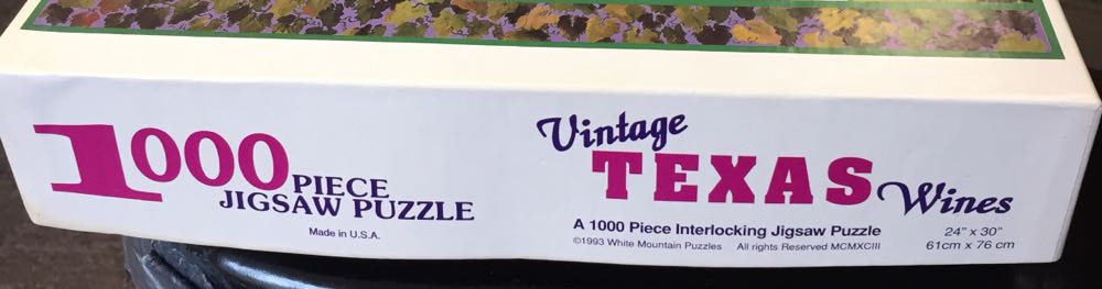 Vintage Texas Wines-NIB - White Mountain Puzzles puzzle collectible [Barcode 724819246984] - Main Image 2