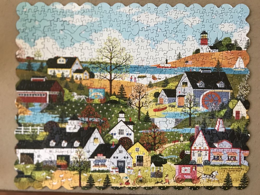 Sunday in New England (Silhouettes) - Ceaco 🇺🇸 puzzle collectible [Barcode 021081231107] - Main Image 2