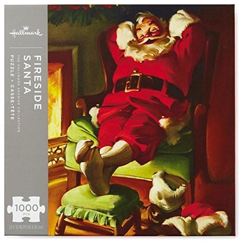 Fireside Santa - Hallmark puzzle collectible [Barcode 763795292813] - Main Image 1