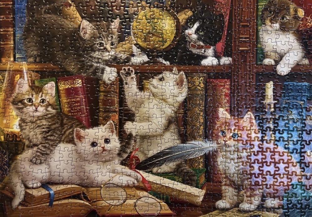 Kittens In The Library  - Anatolian puzzle collectible [Barcode 8698543136182] - Main Image 3