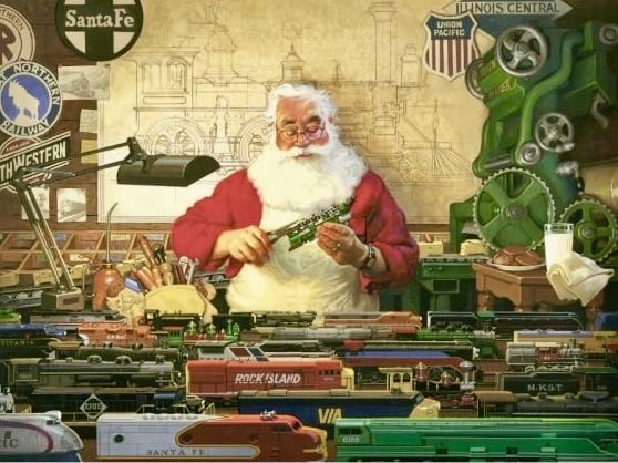 Santa and His Trains (v) NFT - Cobble Hill puzzle collectible [Barcode 625012520225] - Main Image 2