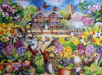 Spring Garden 🐦 - Falcon de luxe puzzle collectible [Barcode 8710126111062] - Main Image 3