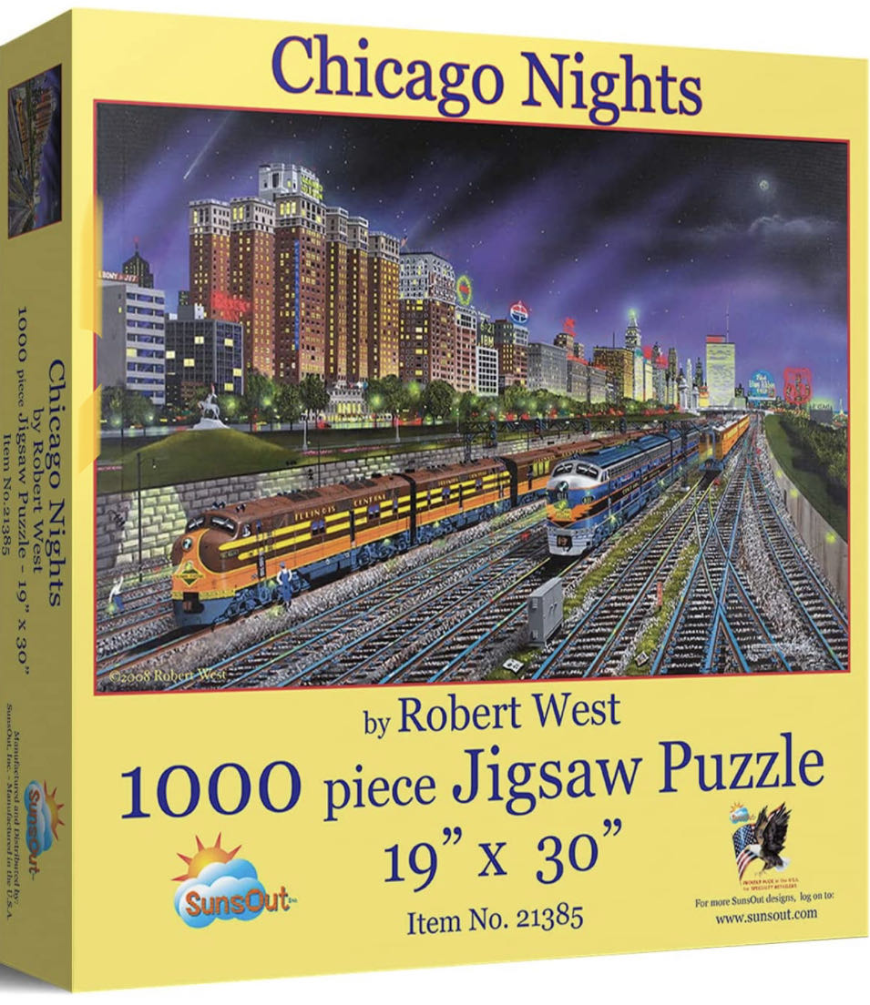 Chicago Nights - SunsOut 🇺🇸 puzzle collectible [Barcode 796780213852] - Main Image 2
