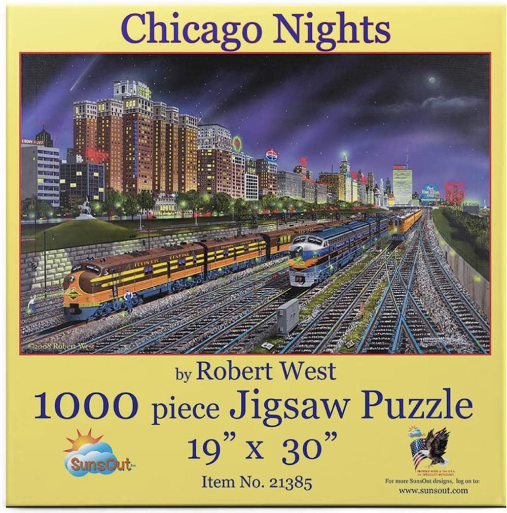 Chicago Nights - SunsOut 🇺🇸 puzzle collectible [Barcode 796780213852] - Main Image 3