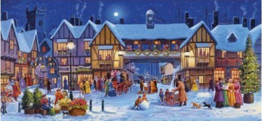 Christmas In The Square - Gibsons puzzle collectible [Barcode 5012269003864] - Main Image 2