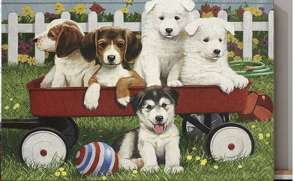Puppy Play Date - Milton Bradley puzzle collectible [Barcode 778988688939] - Main Image 2