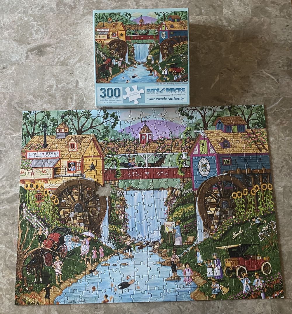 Two Mills Crossing 300 Piece - Bits And Pieces puzzle collectible [Barcode 192949070470] - Main Image 2