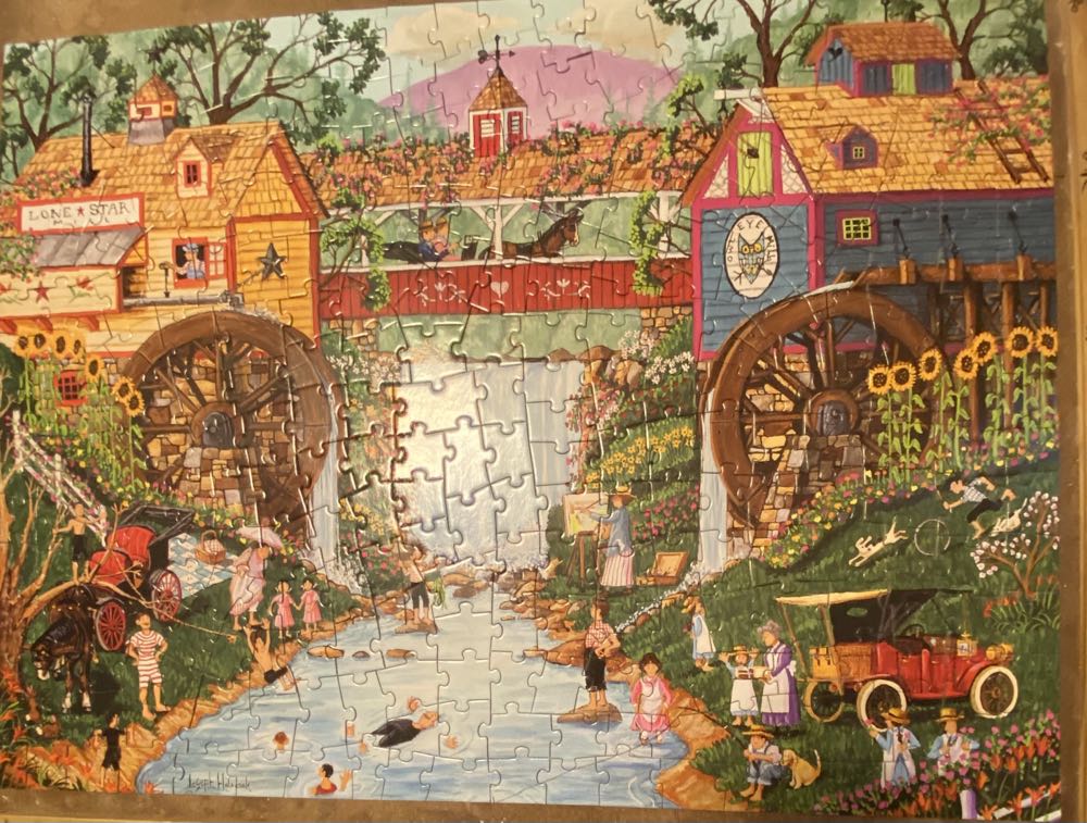 Two Mills Crossing 300 Piece - Bits And Pieces puzzle collectible [Barcode 192949070470] - Main Image 3
