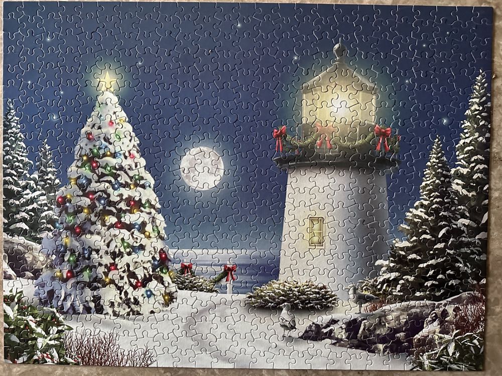 Christmas Glow - White Mountain Puzzles puzzle collectible [Barcode 724819249374] - Main Image 3