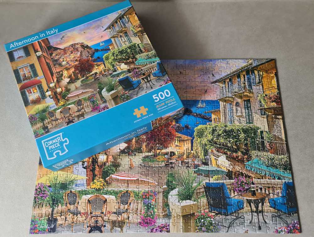 *Afternoon In Italy 500 😁COMPLETED 30/06/2023 - Corner Piece 🇬🇧 puzzle collectible [Barcode 5052089313361] - Main Image 3