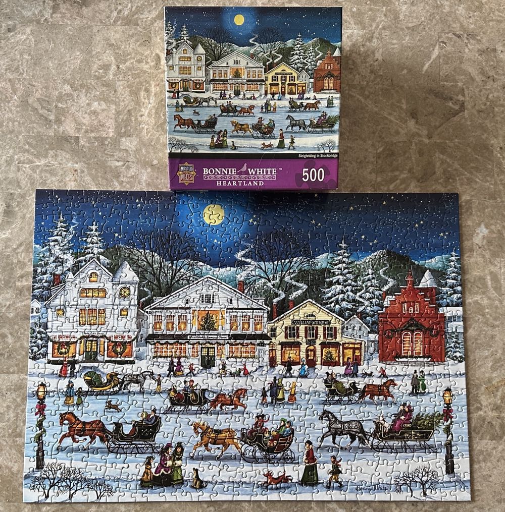 Sleighriding In Stockbridge - Master Pieces puzzle collectible [Barcode 705988319587] - Main Image 2