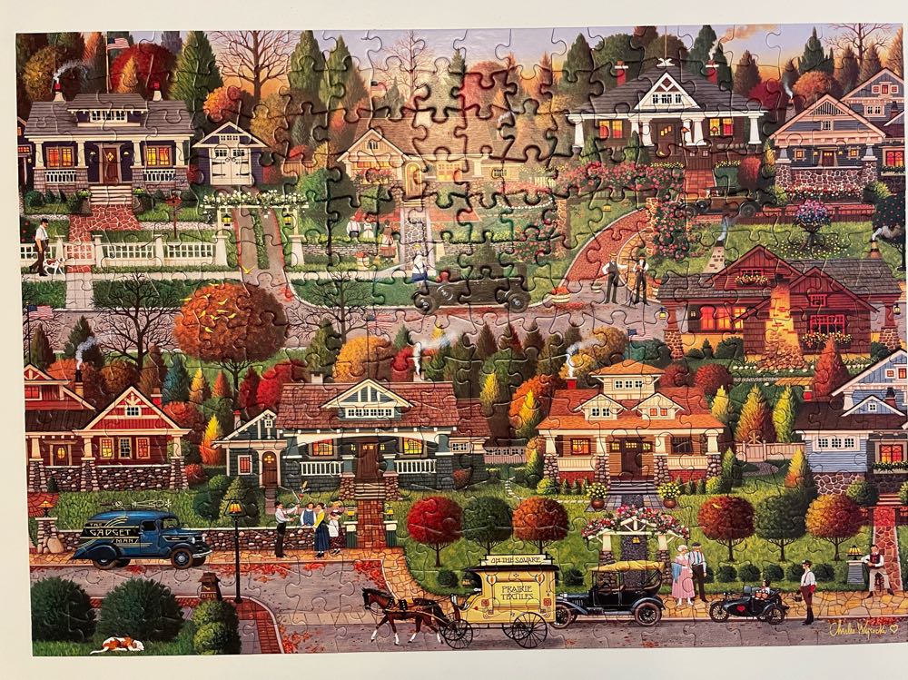 Labor Day In Bungalowville - Buffalo Charles Wysocki puzzle collectible - Main Image 2