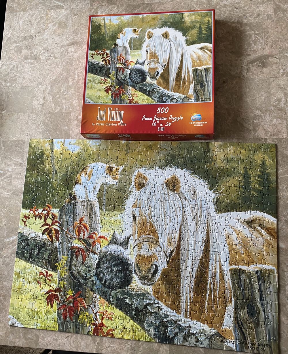 Just Visiting - SunsOut puzzle collectible [Barcode 796780515017] - Main Image 2