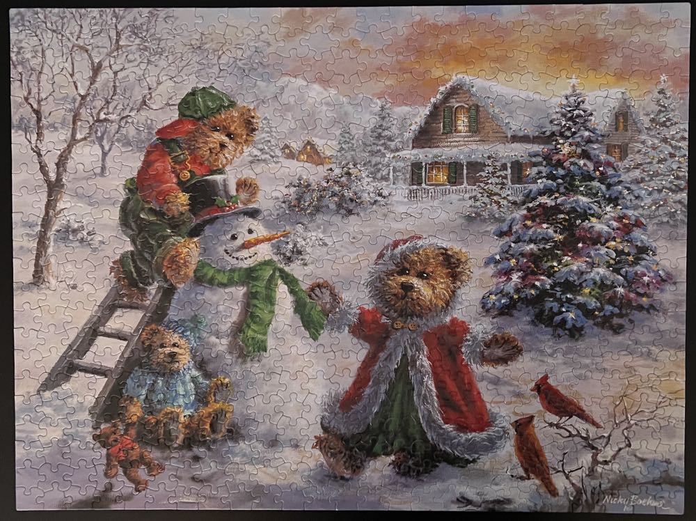 Winter Merriment  - White Mountain puzzle collectible [Barcode 724819249411] - Main Image 2