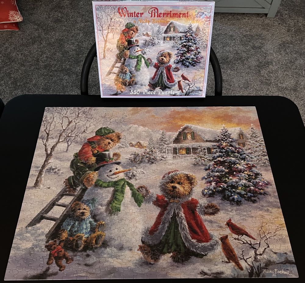 Winter Merriment  - White Mountain puzzle collectible [Barcode 724819249411] - Main Image 3