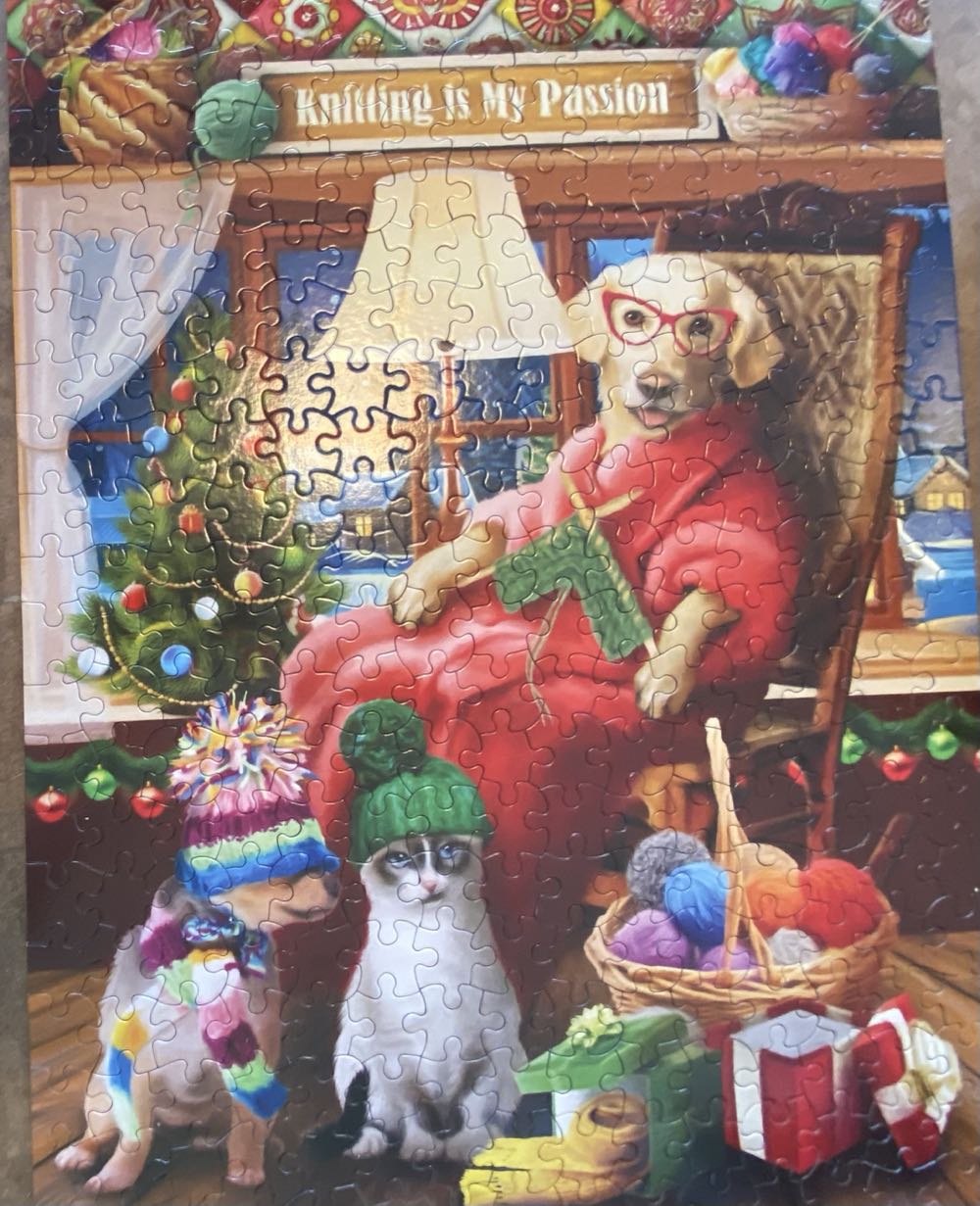 Another Knitted Gift From Grandma Teresa Lilly  - SunsOut puzzle collectible [Barcode 796780297180] - Main Image 3