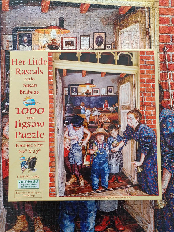 Her Little Rascals - SunsOut puzzle collectible [Barcode 796780446557] - Main Image 4
