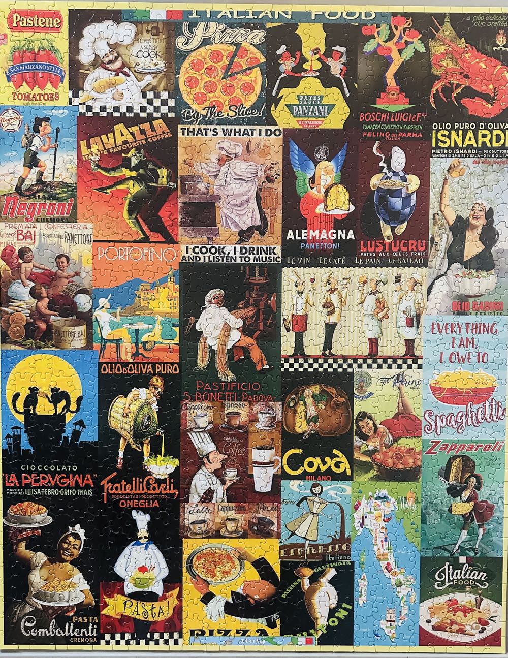 I Love Italian Food - DONE - White Mountain puzzle collectible - Main Image 2