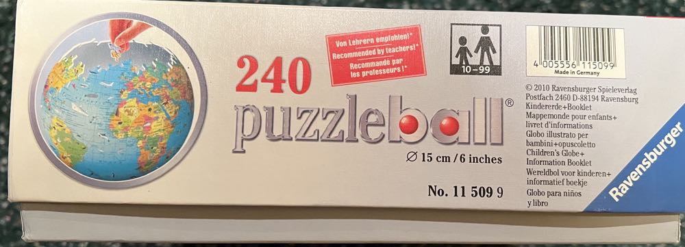Children’s Globe/Puzzleball-SOLD - Ravensburger puzzle collectible [Barcode 4005556115099] - Main Image 2