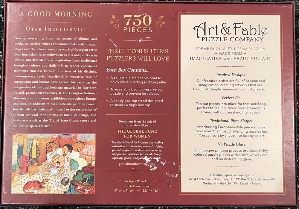 A Good Morning - Art & Fable puzzle collectible [Barcode 850006234363] - Main Image 4