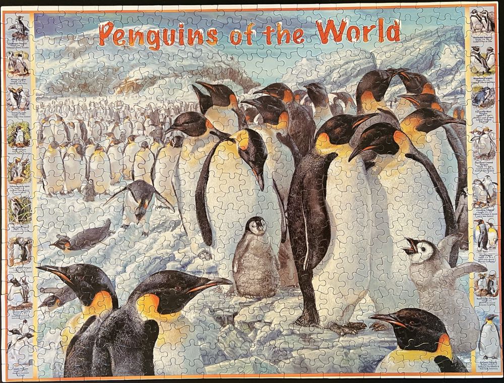 Penguins Of The World-596, 4/9/24 - White Mountain Puzzles puzzle collectible [Barcode 724819249633] - Main Image 2