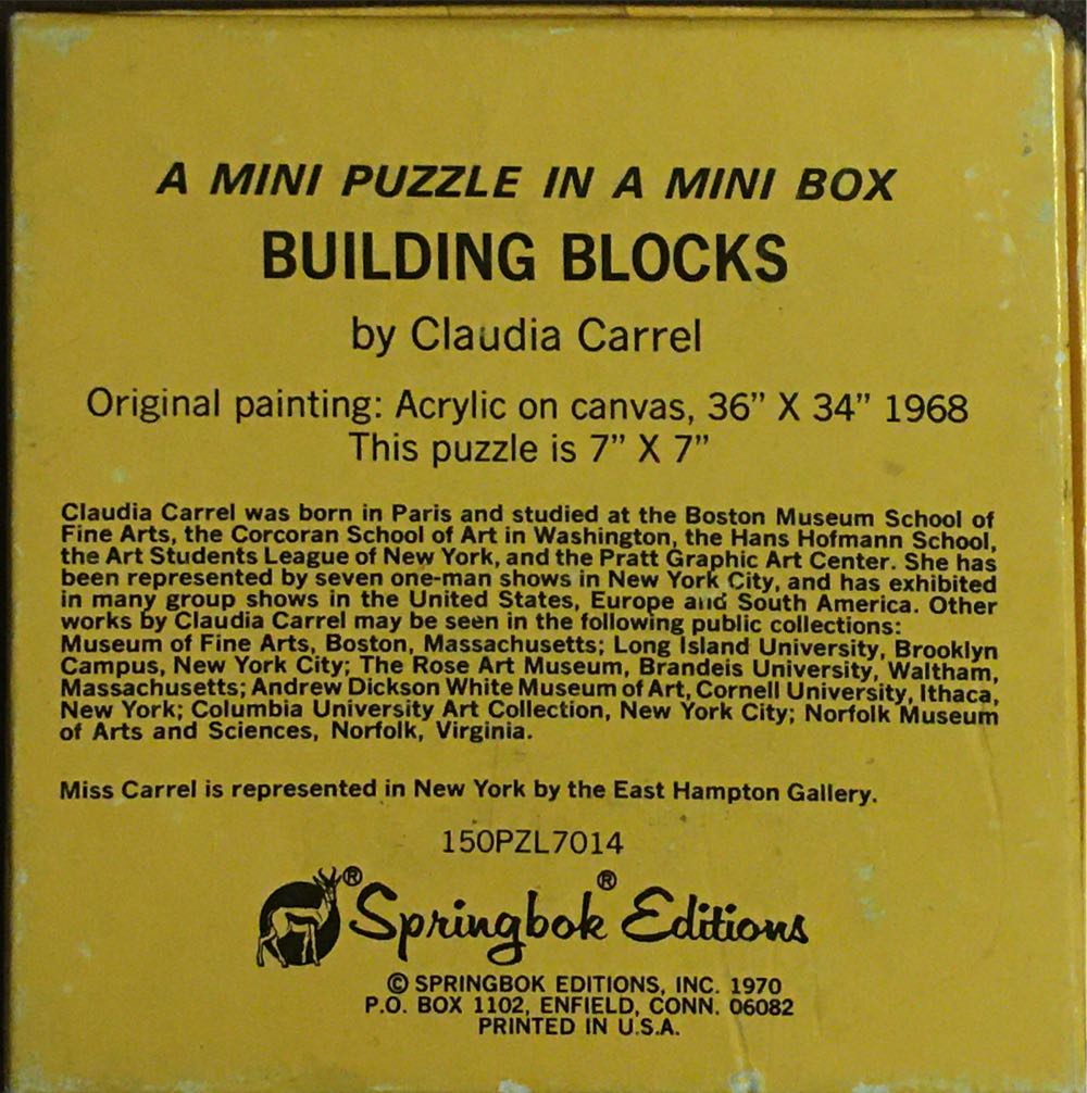 Building Blocks - Mini - Springbok puzzle collectible - Main Image 2