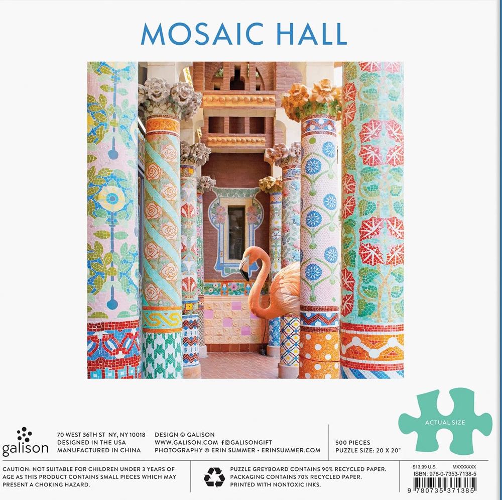 Mosaic Hall - Galison puzzle collectible [Barcode 9780735371385] - Main Image 3