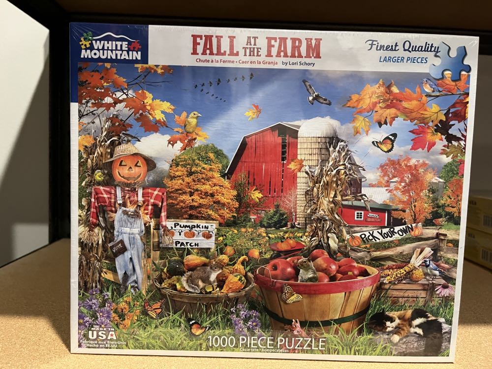 Fall At The Farm - White Mountain puzzle collectible [Barcode 724819265329] - Main Image 3