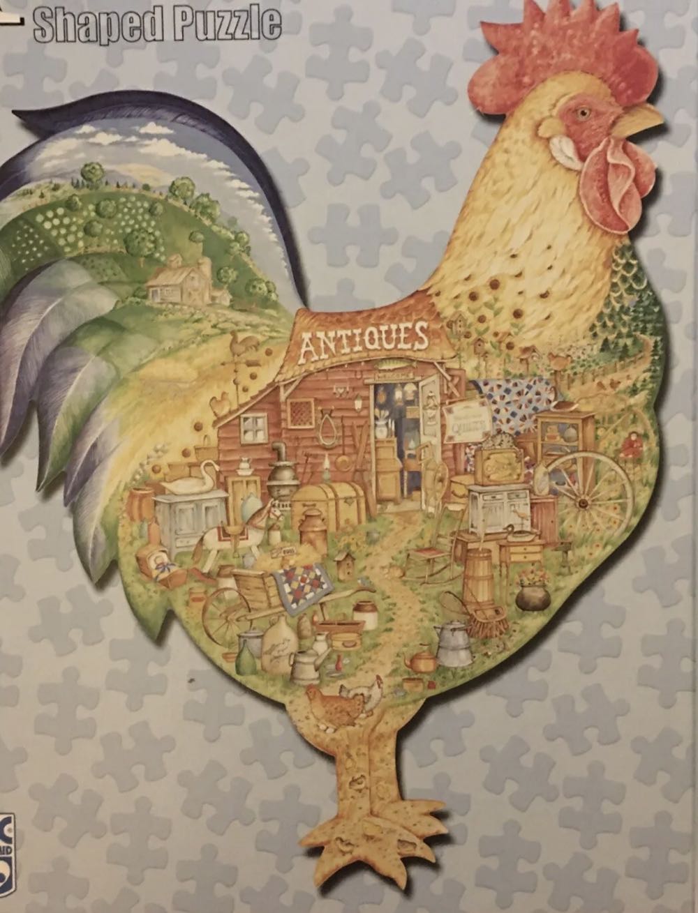 Antiques Rooster Silhouette NMOL - FX Schmid 🇩🇪 puzzle collectible [Barcode 099252780112] - Main Image 2