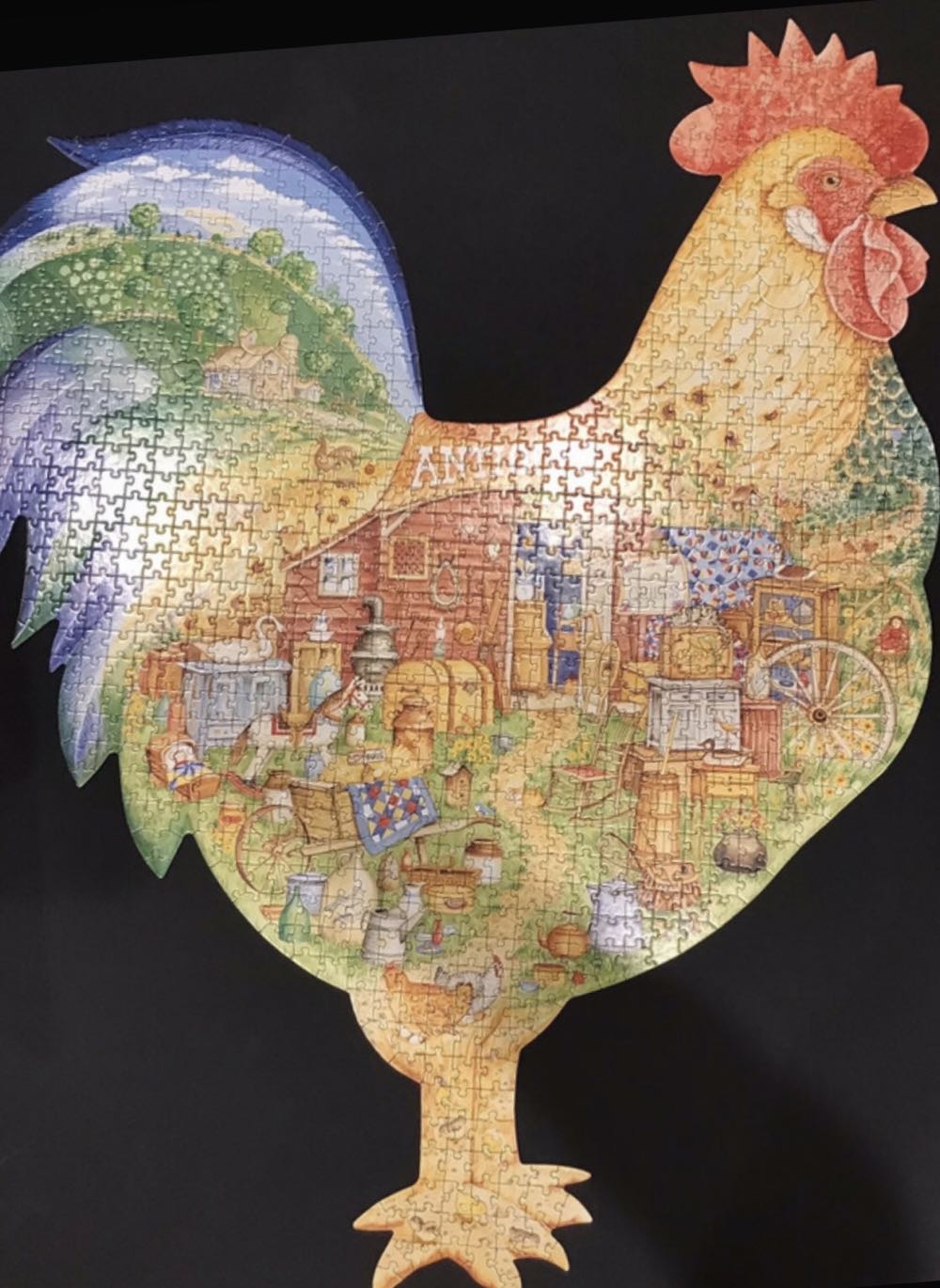 Antiques Rooster Silhouette NMOL - FX Schmid 🇩🇪 puzzle collectible [Barcode 099252780112] - Main Image 3