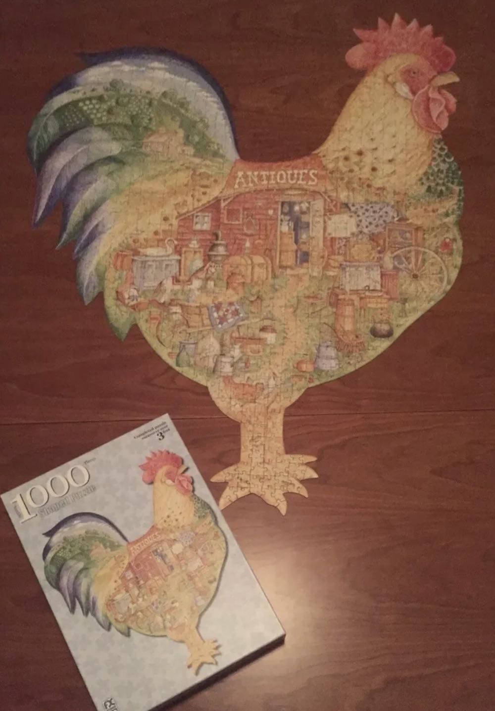 Antiques Rooster Silhouette NMOL - FX Schmid 🇩🇪 puzzle collectible [Barcode 099252780112] - Main Image 4