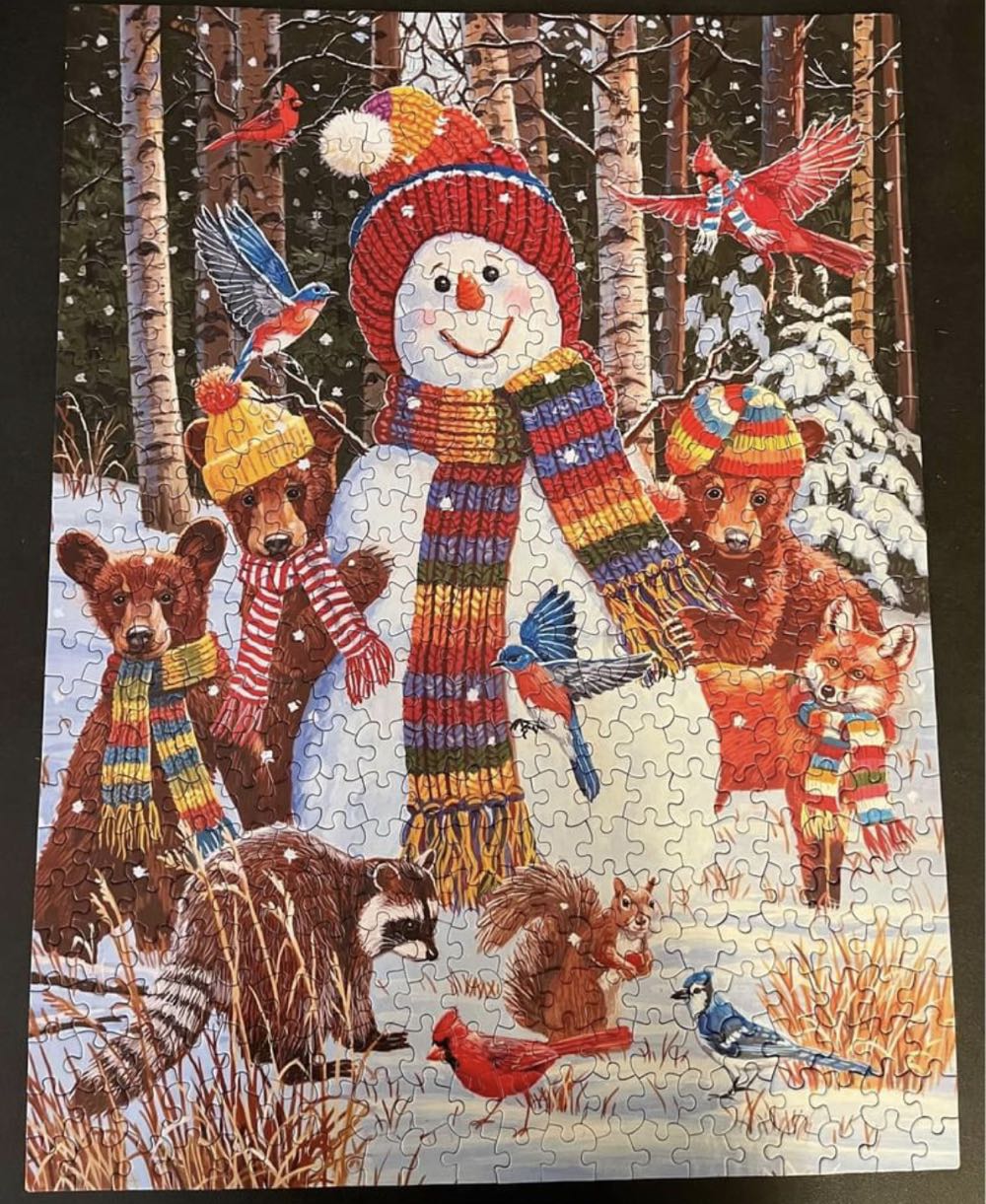 Visiting The Snowman - White Mountain puzzle collectible [Barcode 724819265213] - Main Image 2