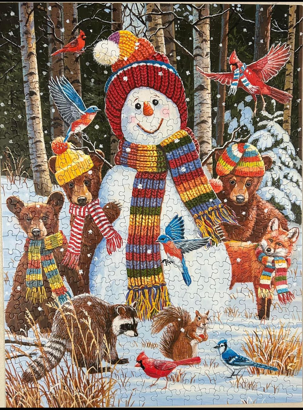 Visiting The Snowman - White Mountain puzzle collectible [Barcode 724819265213] - Main Image 4