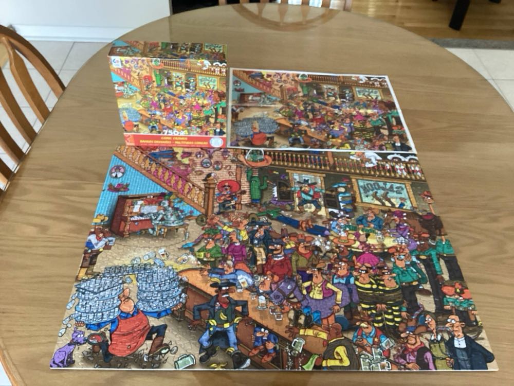 Comic Crowds - Saloon Scene - Ceaco puzzle collectible [Barcode 021081292061] - Main Image 3