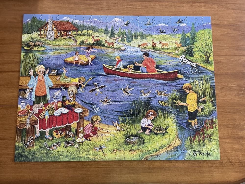 Family Fun At The Lake - Bits And Pieces puzzle collectible [Barcode 192949050434] - Main Image 4