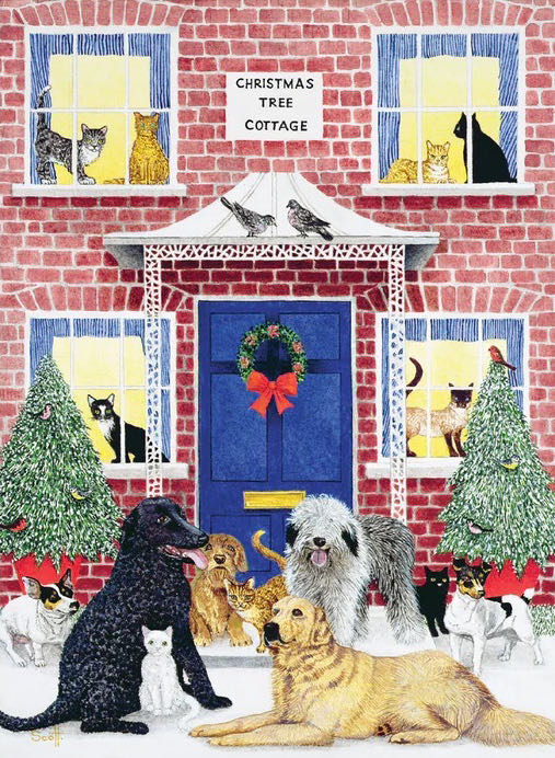 Christmas Cottage 🔵 - Galison puzzle collectible [Barcode 9780735356887] - Main Image 2