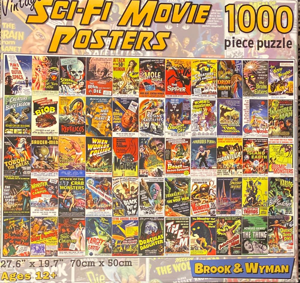 Sci-Fi Movie Posters - Brook & Wyman puzzle collectible [Barcode 682821067198] - Main Image 2