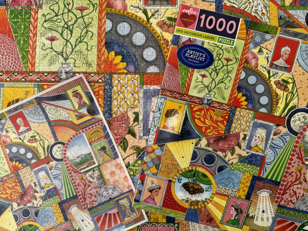 UFO Victorian Ladies - Eeboo puzzle collectible [Barcode 689196512681] - Main Image 2