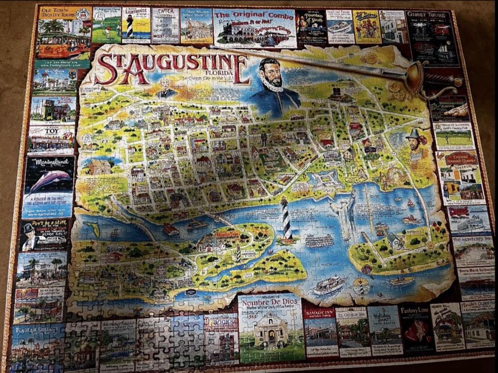 ZZ - St Augustine, Florida (SOLD) - White Mountain 🇺🇸 puzzle collectible - Main Image 2