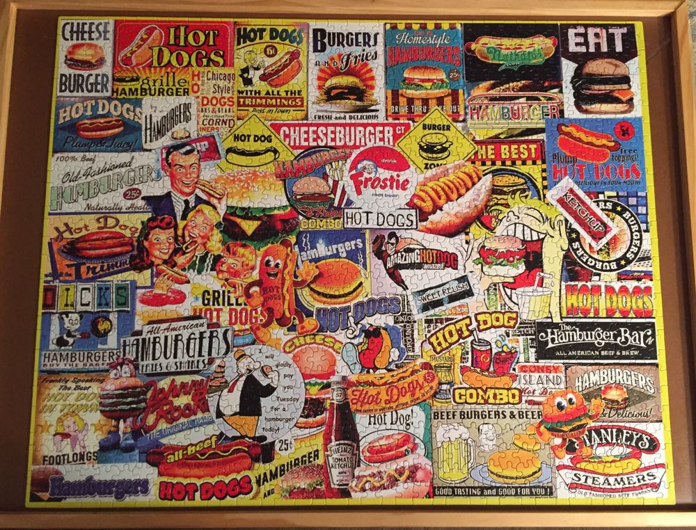 Burgers & Dogs - White Mountain 🇺🇸 puzzle collectible [Barcode 724819259113] - Main Image 2