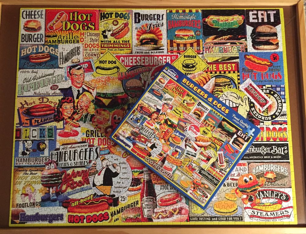 Burgers & Dogs - White Mountain 🇺🇸 puzzle collectible [Barcode 724819259113] - Main Image 3