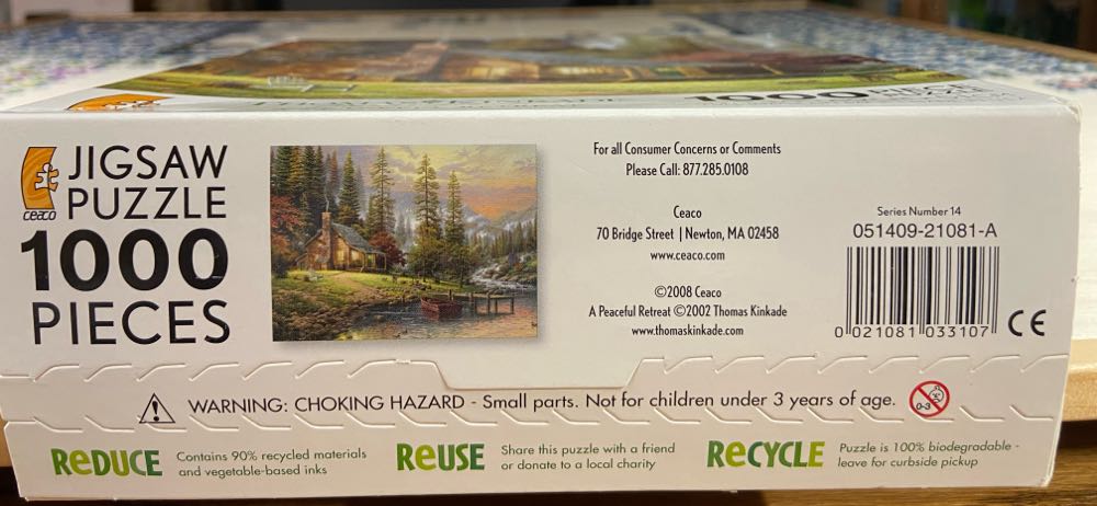 A Peaceful Retreat - Ceaco puzzle collectible [Barcode 021081033107] - Main Image 2