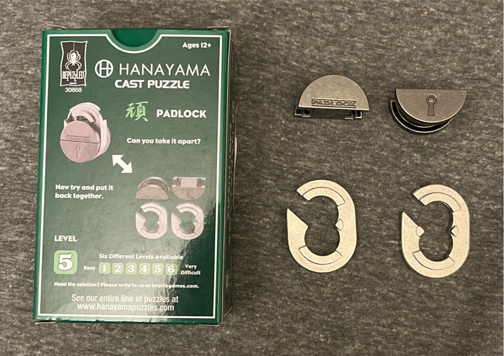 Hanayama PADLOCK Lvl 5  puzzle collectible [Barcode 023332308682] - Main Image 3