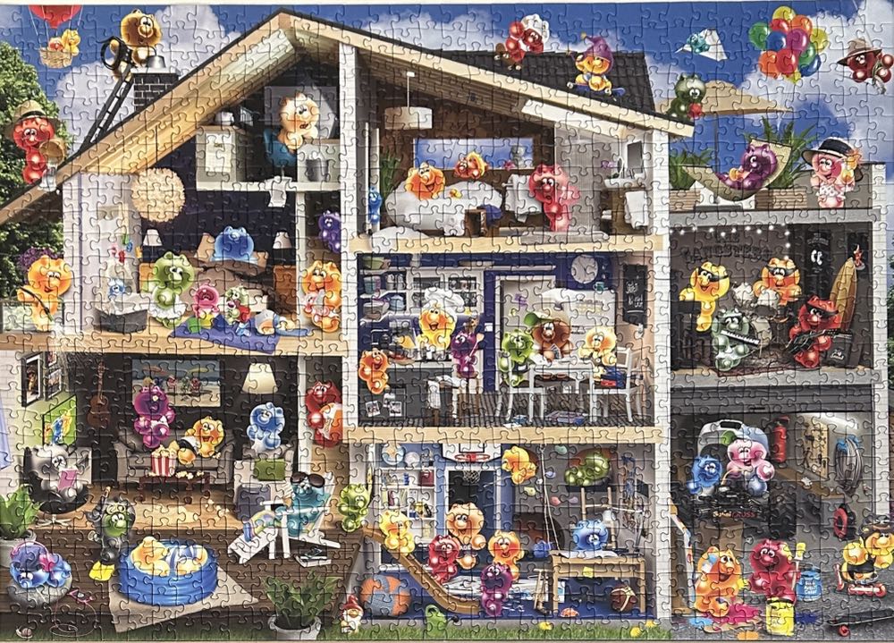 Gelini Family Portrait / Dollhouse 2 X 1000 Pieces - Ravensburger puzzle collectible [Barcode 4005556805273] - Main Image 4