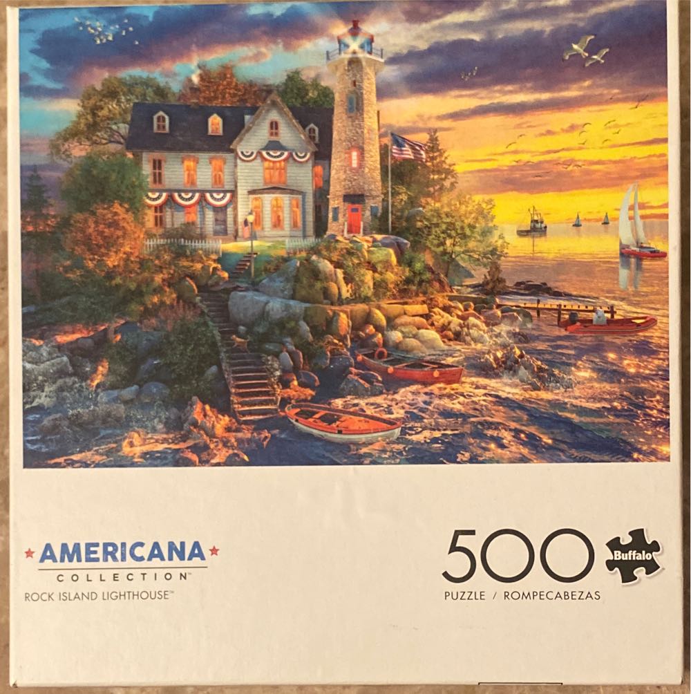 Rock Island Lighthouse - Buffalo Games 🇺🇸 puzzle collectible [Barcode 079346370023] - Main Image 3
